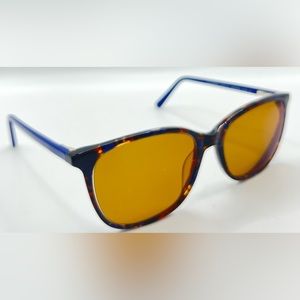 Unofficial UNOF0035S Brown Blue Oval Sunglasses Frames Only